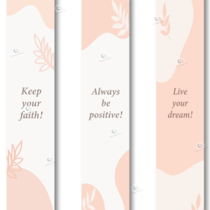 Set of 3 bookmarks - Apricot