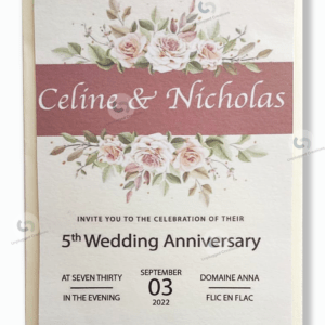 Anniversary card - Raspberry