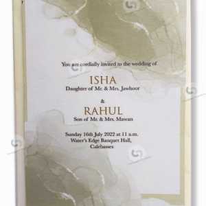 Wedding card - Green gold