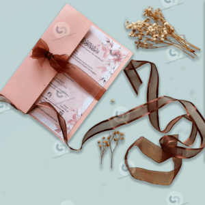 Wedding card - Peach love