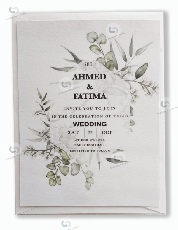 Wedding card - White diamond