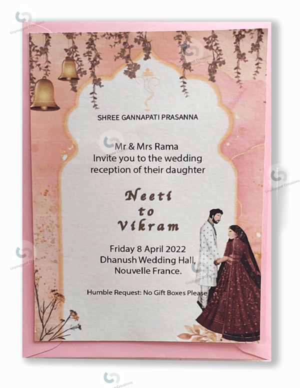 Wedding card - Blush couple