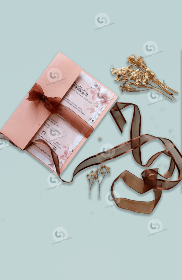 Wedding card - Peach love