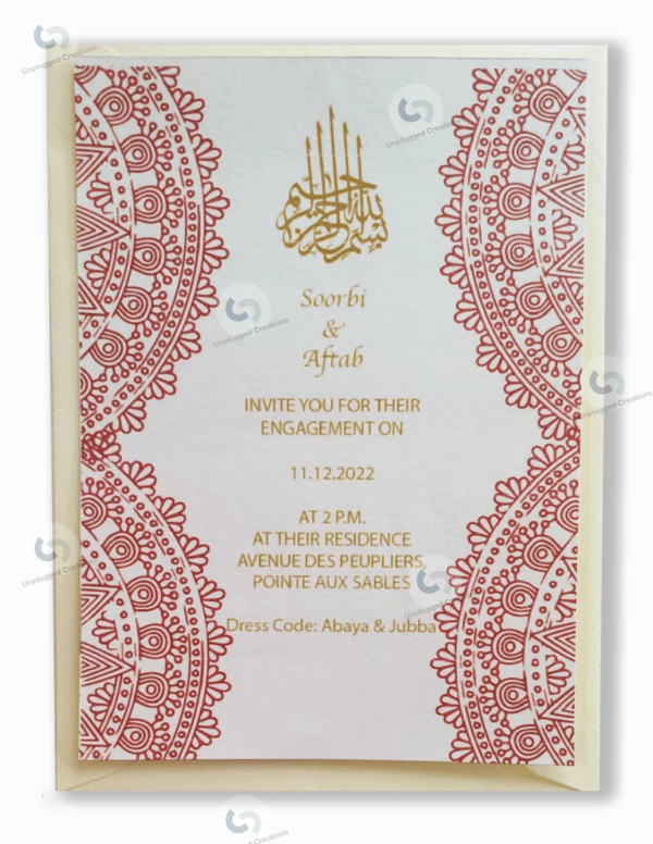 Wedding card - Red geometry