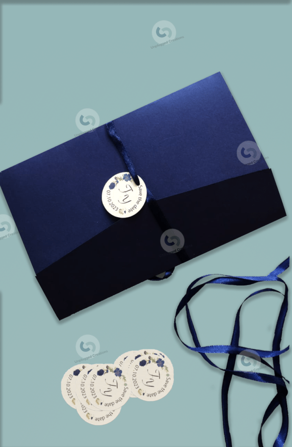 Wedding card - Royal Blue