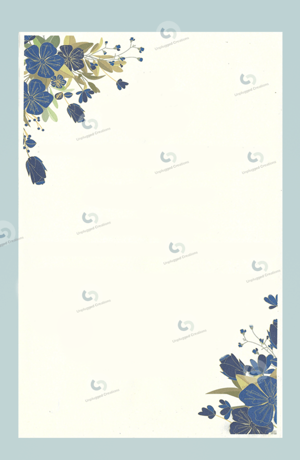 Wedding card - Royal Blue - Image 2