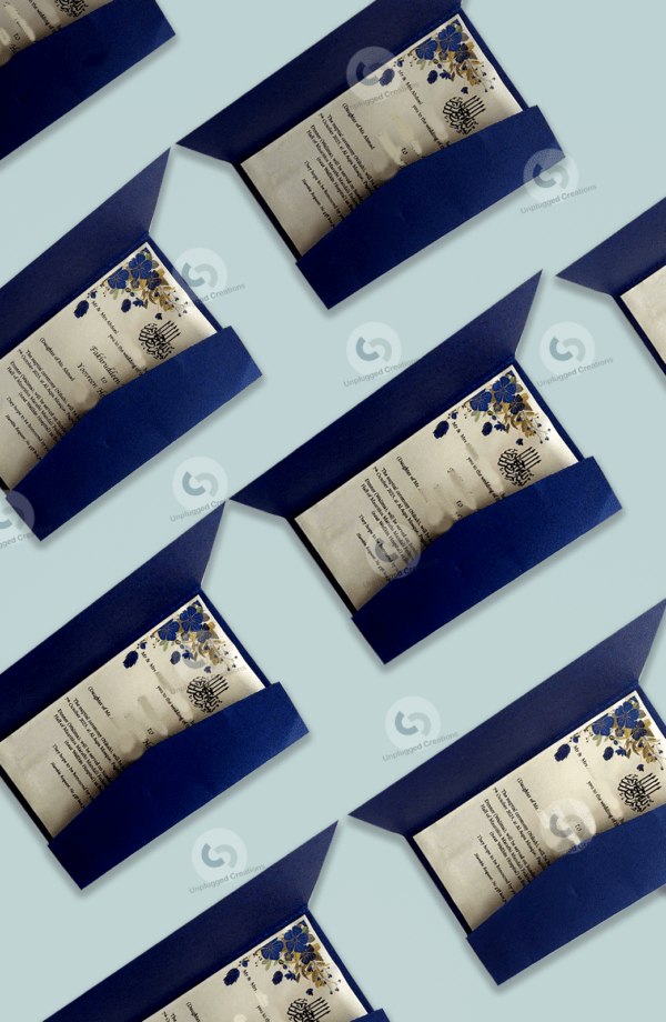 Wedding card - Royal Blue - Image 3